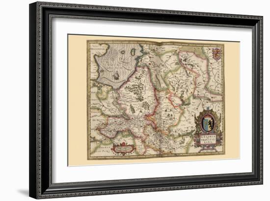 Map - Geldria et Transysulana-Pieter Van der Keere-Framed Art Print