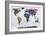 Map Graffiti-Mark Ashkenazi-Framed Giclee Print