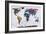 Map Graffiti-Mark Ashkenazi-Framed Giclee Print