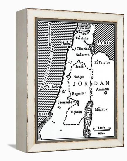 Map Indicating Israeli Attacks on Syria-null-Framed Premier Image Canvas