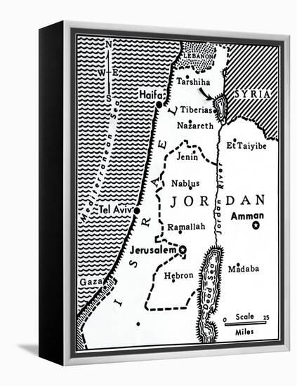 Map Indicating Israeli Attacks on Syria-null-Framed Premier Image Canvas