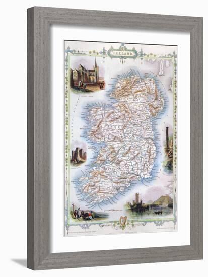 Map: Ireland, 1851-null-Framed Giclee Print