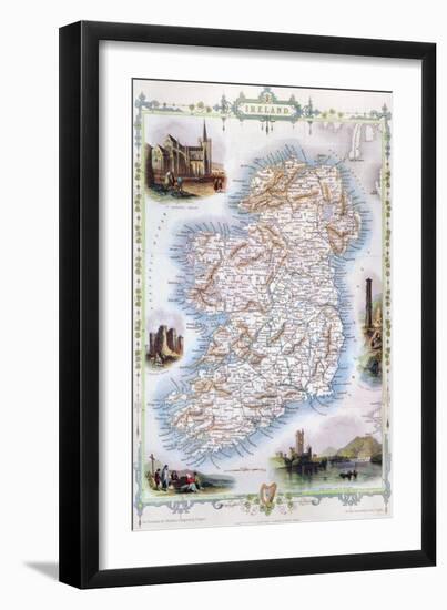 Map: Ireland, 1851-null-Framed Giclee Print