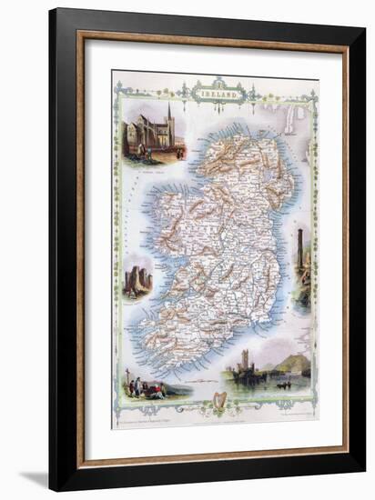 Map: Ireland, 1851-null-Framed Giclee Print