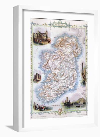 Map: Ireland, 1851-null-Framed Giclee Print