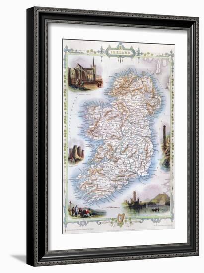 Map: Ireland, 1851-null-Framed Giclee Print