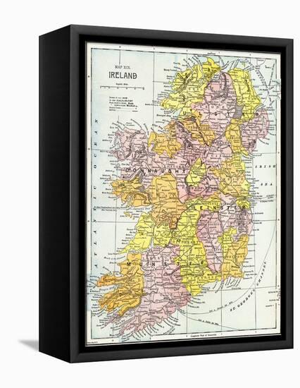 Map: Ireland, C1890-null-Framed Premier Image Canvas