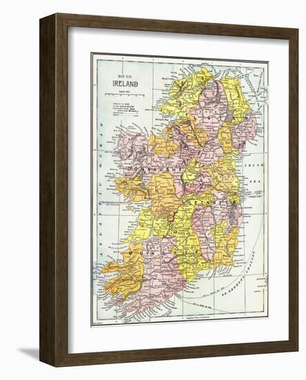 Map: Ireland, C1890-null-Framed Giclee Print