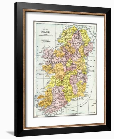 Map: Ireland, C1890-null-Framed Giclee Print