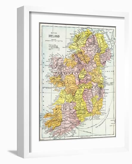 Map: Ireland, C1890-null-Framed Giclee Print