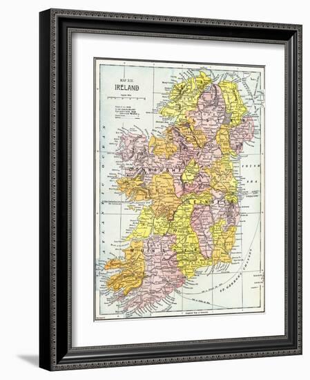 Map: Ireland, C1890-null-Framed Giclee Print