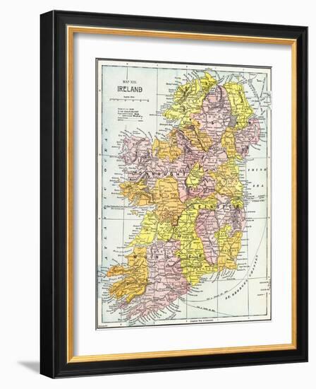 Map: Ireland, C1890-null-Framed Giclee Print