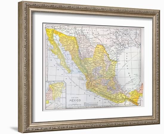 Map: Mexico-null-Framed Giclee Print