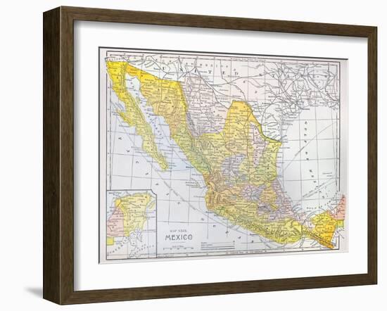 Map: Mexico-null-Framed Giclee Print
