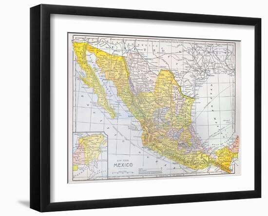 Map: Mexico-null-Framed Giclee Print