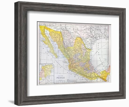 Map: Mexico-null-Framed Giclee Print