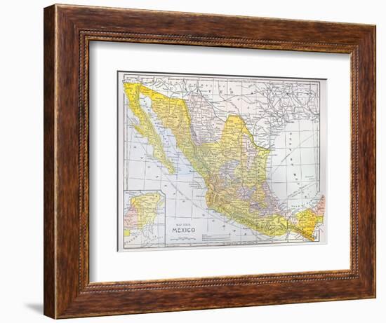 Map: Mexico-null-Framed Giclee Print