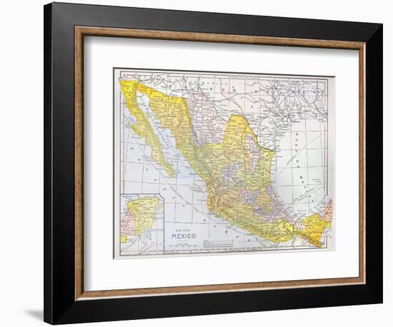 Map: Mexico-null-Framed Giclee Print