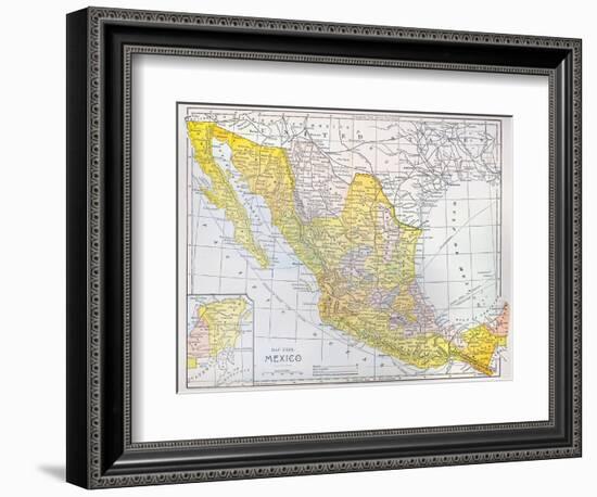 Map: Mexico-null-Framed Giclee Print