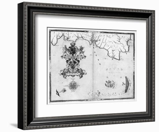 Map No.4 Showing the route of the Armada fleet, engraved by Augustine Ryther; 1588-Robert Adams-Framed Giclee Print