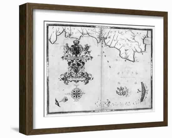 Map No.4 Showing the route of the Armada fleet, engraved by Augustine Ryther; 1588-Robert Adams-Framed Giclee Print