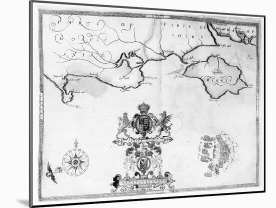 Map No.7 showing the route of the Armada fleet, engraved by Augustine Ryther, 1588-Robert Adams-Mounted Giclee Print