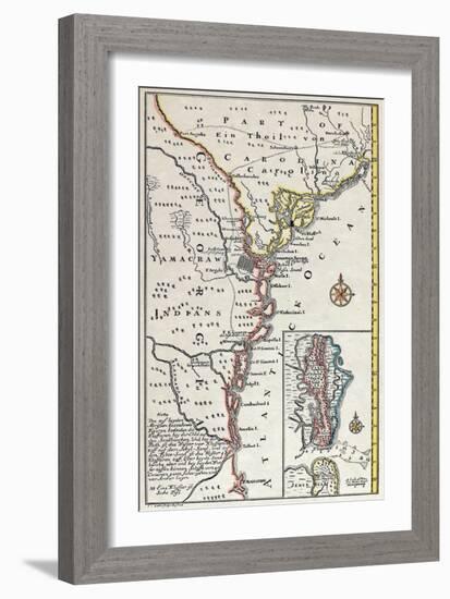 Map: North America, C1700-null-Framed Giclee Print