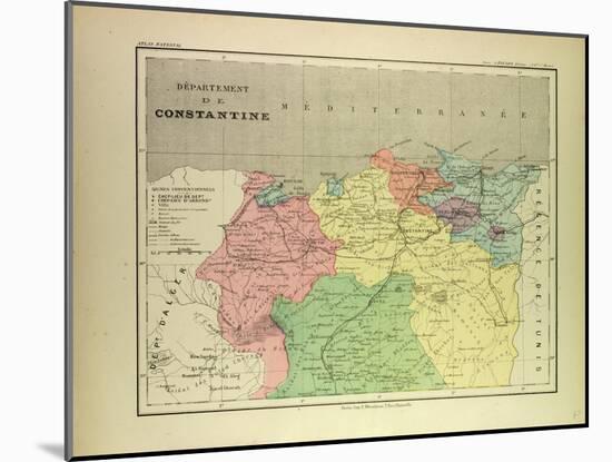 Map of a Part of Algeria-null-Mounted Giclee Print