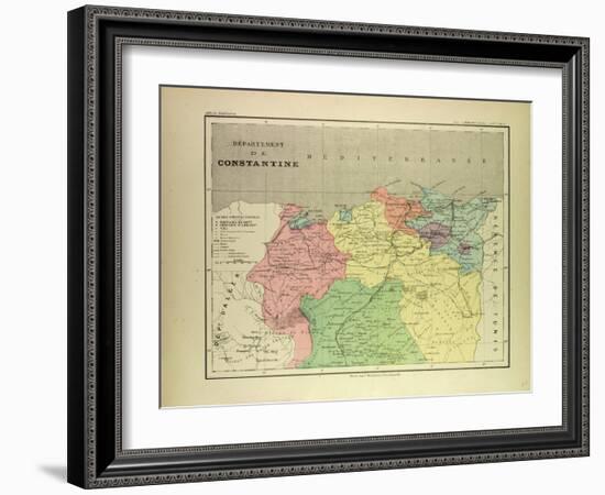 Map of a Part of Algeria-null-Framed Giclee Print