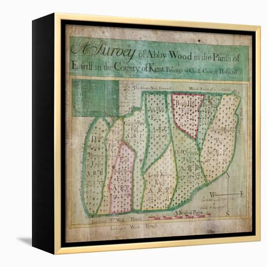 Map of Abbey Wood, part of Erith or Lesnes Manor on the eastern boundary of Woolwich, Kent, 1791-Anon-Framed Premier Image Canvas
