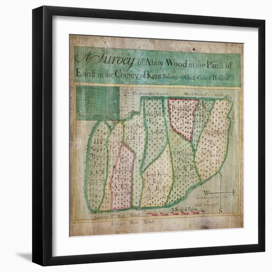 Map of Abbey Wood, part of Erith or Lesnes Manor on the eastern boundary of Woolwich, Kent, 1791-Anon-Framed Giclee Print