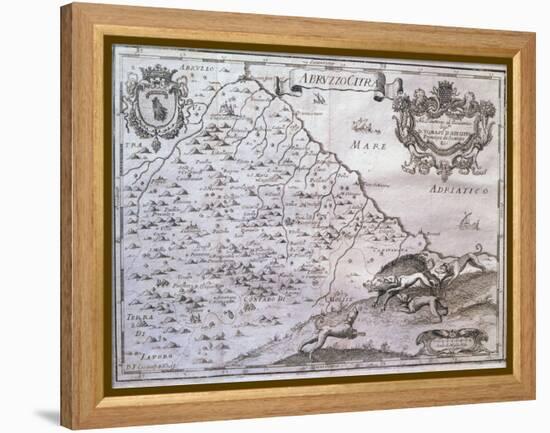 Map of Abruzzo Citeriore, Italy-null-Framed Premier Image Canvas