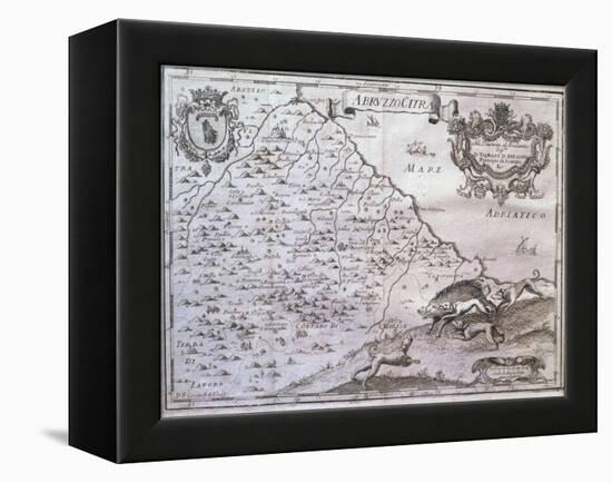 Map of Abruzzo Citeriore, Italy-null-Framed Premier Image Canvas