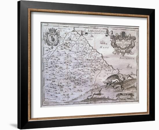 Map of Abruzzo Citeriore, Italy-null-Framed Giclee Print