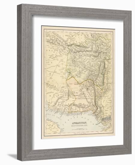 Map of Afghanistan and Beluchistan-null-Framed Photographic Print