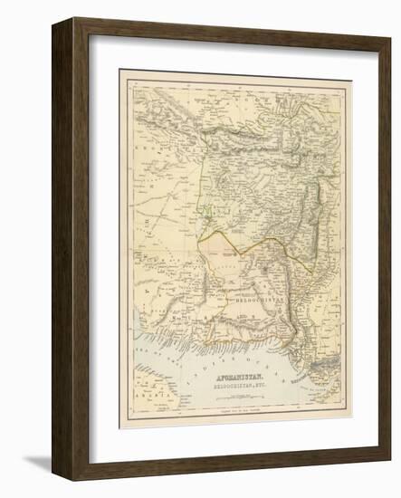 Map of Afghanistan and Beluchistan-null-Framed Photographic Print