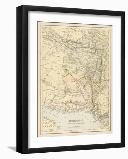 Map of Afghanistan and Beluchistan-null-Framed Photographic Print