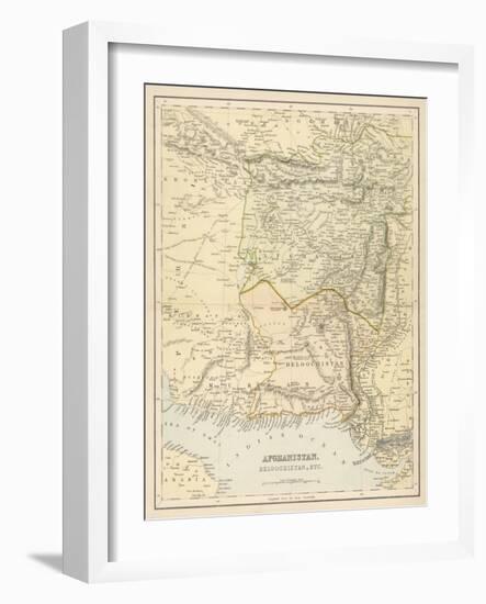 Map of Afghanistan and Beluchistan-null-Framed Photographic Print