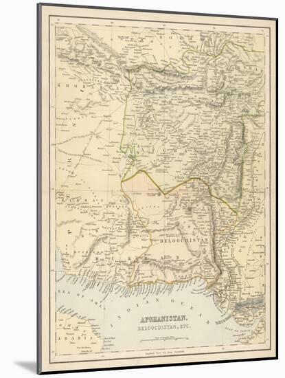 Map of Afghanistan and Beluchistan-null-Mounted Photographic Print