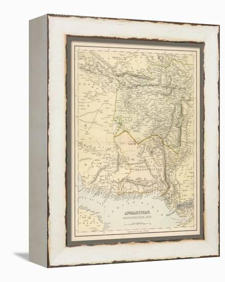 Map of Afghanistan and Beluchistan-null-Framed Premier Image Canvas