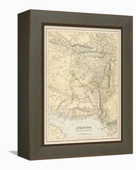 Map of Afghanistan and Beluchistan-null-Framed Premier Image Canvas