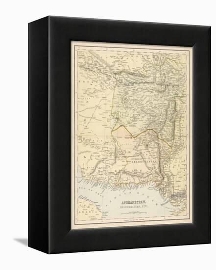 Map of Afghanistan and Beluchistan-null-Framed Premier Image Canvas