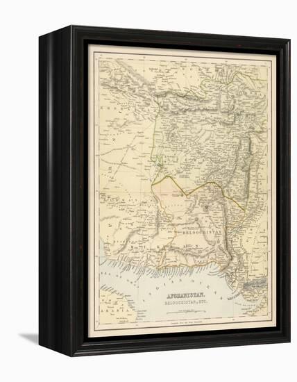 Map of Afghanistan and Beluchistan-null-Framed Premier Image Canvas