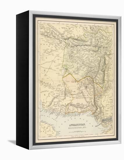 Map of Afghanistan and Beluchistan-null-Framed Premier Image Canvas