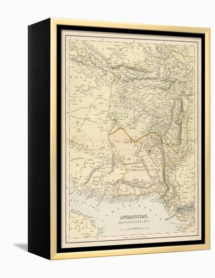 Map of Afghanistan and Beluchistan-null-Framed Premier Image Canvas