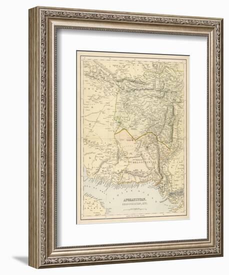 Map of Afghanistan and Beluchistan-null-Framed Photographic Print