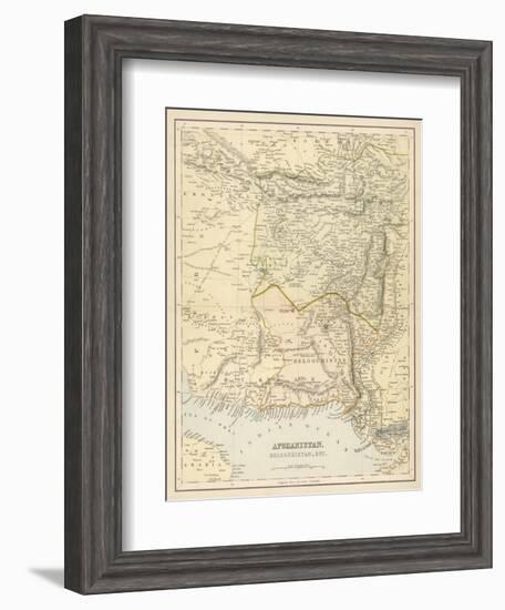 Map of Afghanistan and Beluchistan-null-Framed Photographic Print