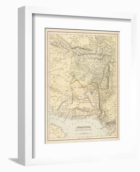 Map of Afghanistan and Beluchistan-null-Framed Photographic Print