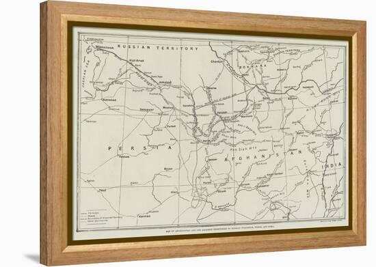 Map of Afghanistan and the Adjacent Territories of Russian Turkestan, Persia, and India-null-Framed Premier Image Canvas