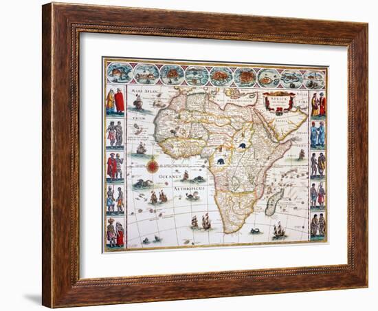 Map Of Africa, 1630-Willem Janszoon Blaeu-Framed Giclee Print